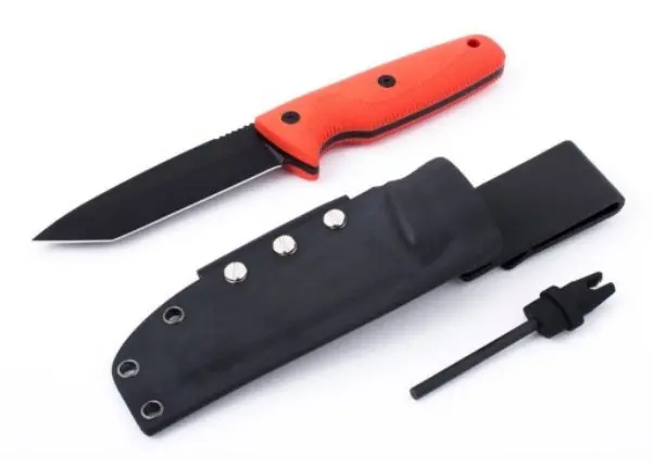 Eka Nordic T12 Fixed-Blade Knife – Orange Handle, Black Blade 1