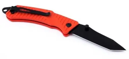 Eka Swede T9 Fixed Blade Knife – Orange Handle, Black Blade 1