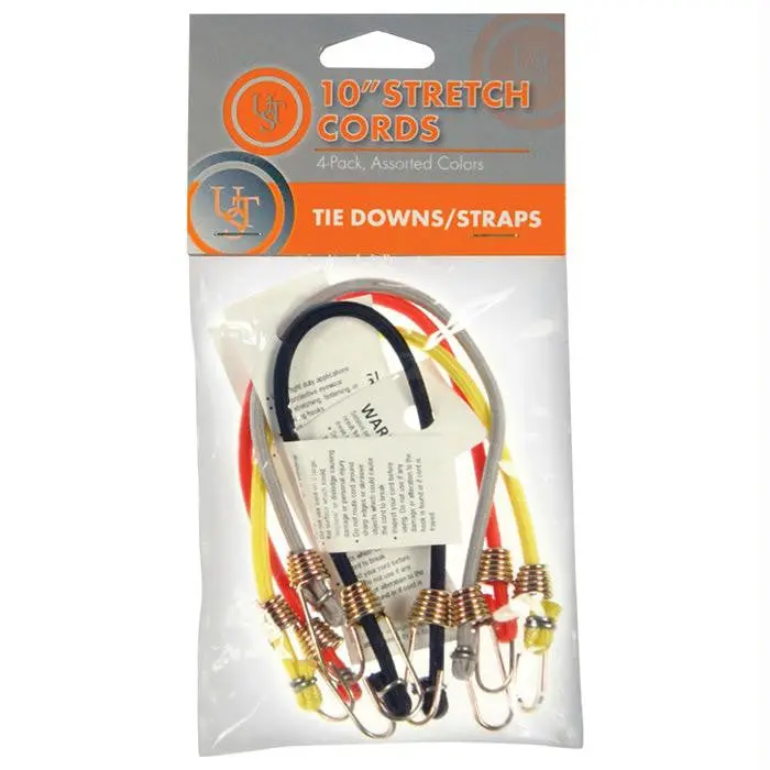 Elastic Stretch Cord Set – 10-Inch Length, 4-Pack 1