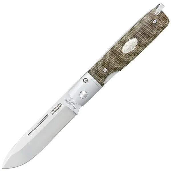 Elegant Gentleman’S Pocket Knife With Green Micarta Scales 1