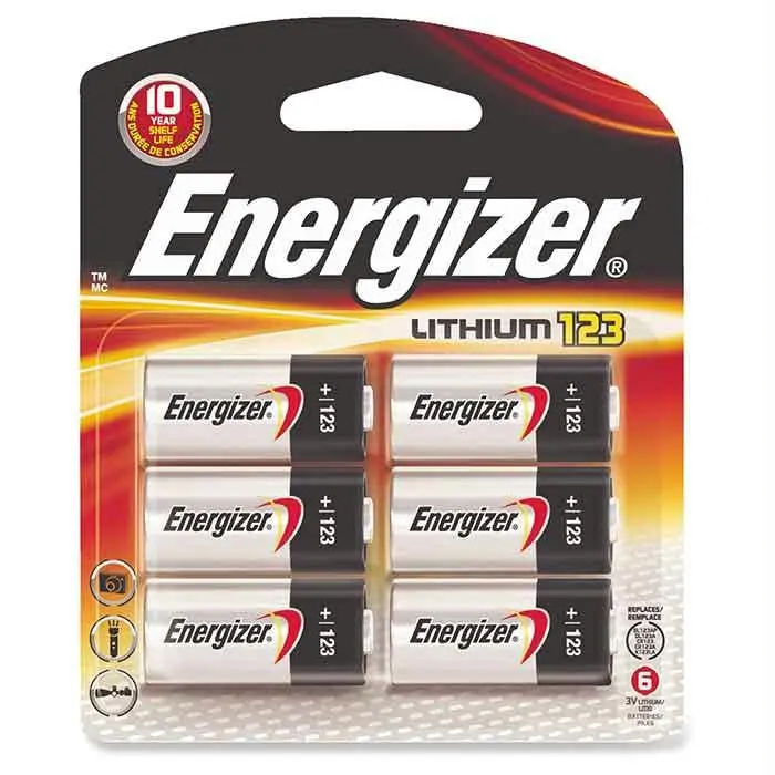 Energizer Photo Lithium Cr123A Batteries – 6-Pack 1