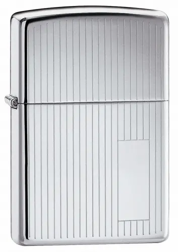 Engine-Turned High-Polish Chrome Lighter – 350 Model 1