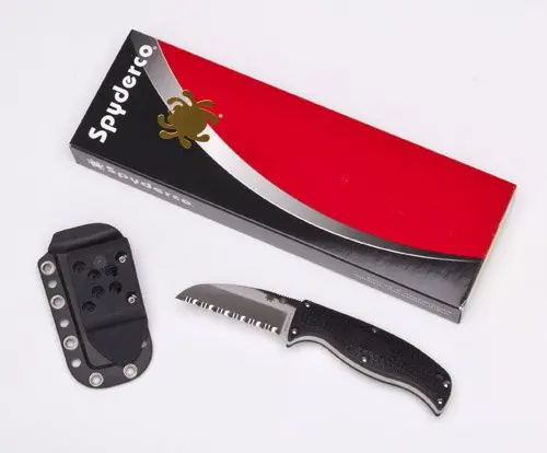 Enuff Black Frn Sheepfoot Knife With Spyderedge 1