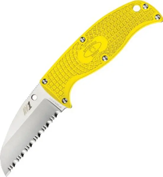 Enuff Salt Pocket Knife – Yellow H1 Steel Sheepfoot Blade 1