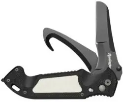 Escape Black Sheepfoot Knife With Integrated Seat Belt Cutter 1