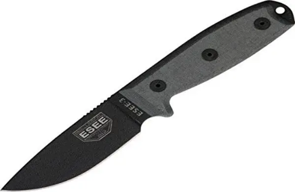 Esee 3P Modified Pommel Fixed Blade – Black Sheath Included 1