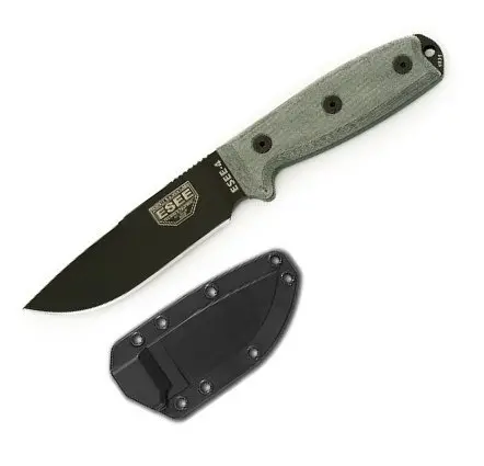 Esee-4 Fixed Blade Knife – Plain Black Carbon Steel 1