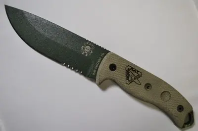 Esee-5 Fixed Blade Knife – Od Green Serrated Edge 1