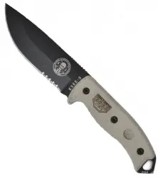 Esee-5 Fixed Blade Knife With Serrated Black Blade 1
