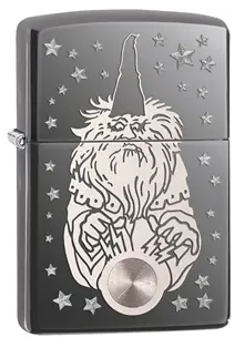 Fantasy-Themed Black Ice Zippo Lighter With Glossy Coating 1