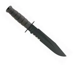 Fighter Series Black Serrated-Edge Tactical Knife 1
