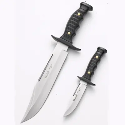 Fixed-Blade Survival Knives With Black Zamak And Abs Handles 1