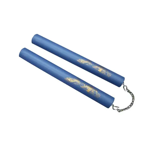 Foam-Nunchaku Trainer With Bb-Weighted Chain – Blue Finish 1