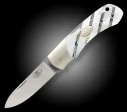 Folding Hunter Knife With Mother-Of-Pearl Handle 1