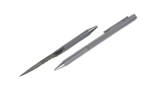 Fury Concealed Pen Knife With Partially Serrated Silver Blade 1