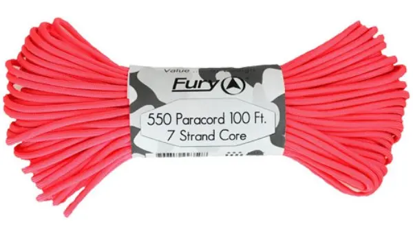 Fury Paracord Rope – Pink Tactical Cordage 1
