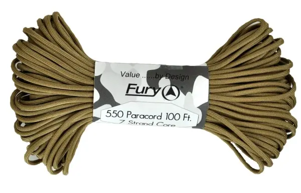Fury Paracord Rope – Tan Tactical Cordage 1