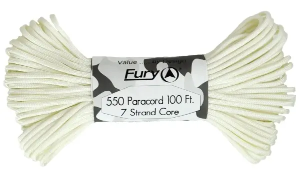 Fury Paracord Rope – White Tactical Cordage 1