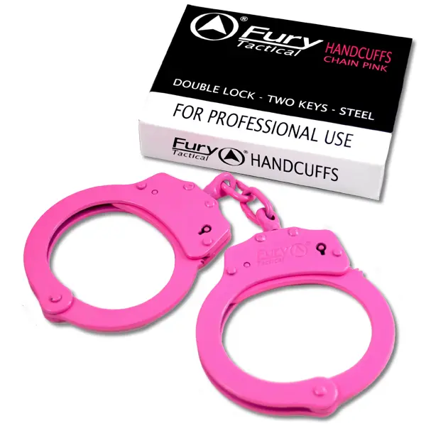 Fury Tactical Pink Chain Handcuffs – Training/Display Use 1