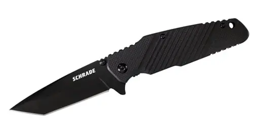 G10-Handled Tanto Knife With Titanium Coating And Black Finish 1