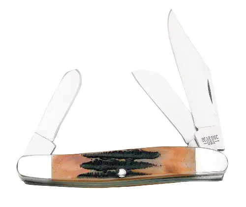 Genuine India Stag Handle Large Stockman Pocket Knife 1