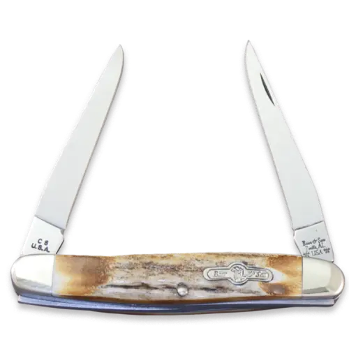 Genuine India Stag Horn Handle Knife – 3 7/8" Muskrat Style 1