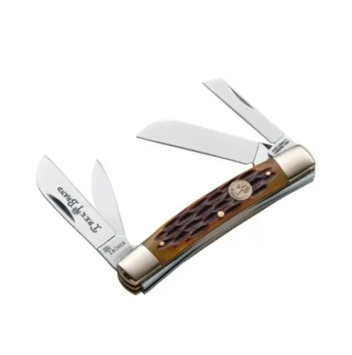 German-Crafted Jigged Brown Bone Congress Pocket Knife 1