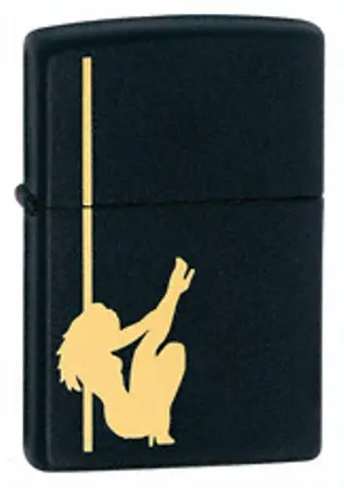 Girl-Pole Engraved Zippo Lighter 1