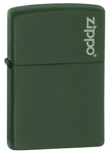Green Matte Zippo Lighter Featuring Embossed Logo 1