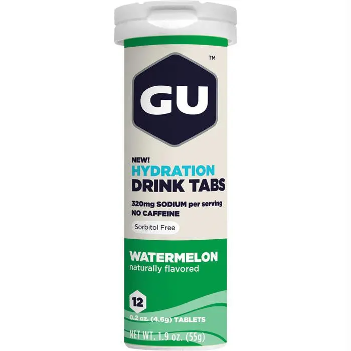 Gu Hydration Effervescent Tablets – Watermelon Flavor (12-Pack) 1