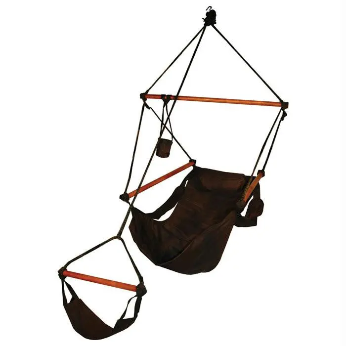 Hammaka Hanging Porch Chair – Black Fabric 1