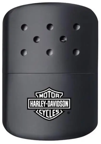 Harley-Branded Hand Warmer – Black Clamshell Packaging 1