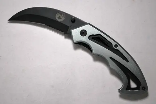 Hawkbill Utility Knife With Black Dual-Edge Blade 1