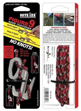 Heavy-Duty Figure-9 Rope Tightener With Integrated Cord 1