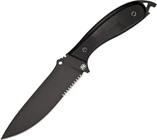 Heft 6 Assault Knife – Stonewashed Blade With Serrated Edge 1