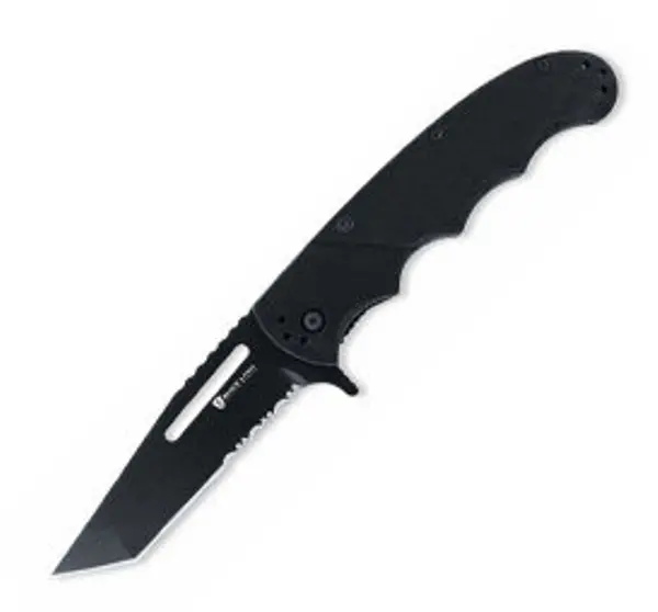 Hell Fire Black Tactical Folding Knife – High-Performance Steel And Aggressive Grip 1