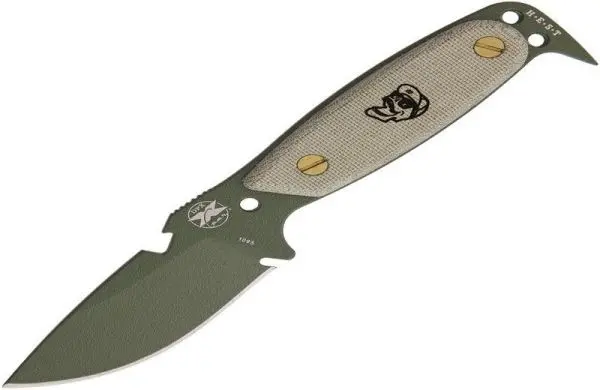 Hest Original Od Green Fixed Blade – Micarta-Handled Tactical Knife 1