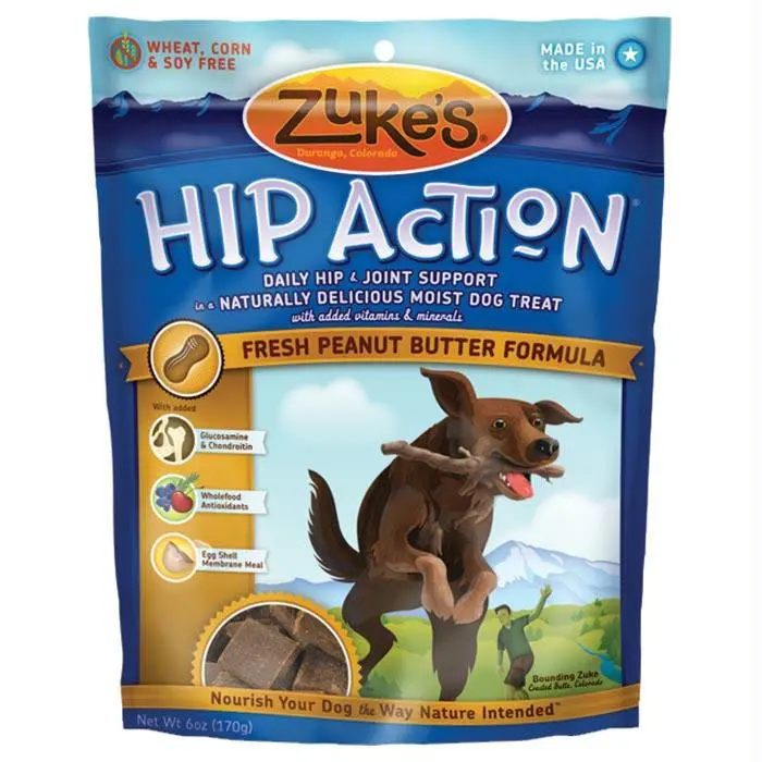 Hip Action Peanut Butter Dog Treats – 6 Oz 1