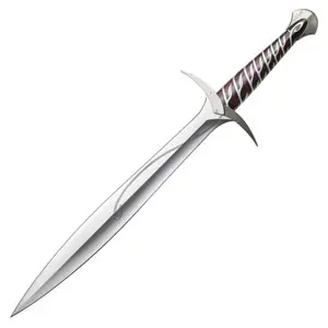 Hobbit-Inspired Sting Replica Sword Displayed On Elegant Wooden Plaque 1