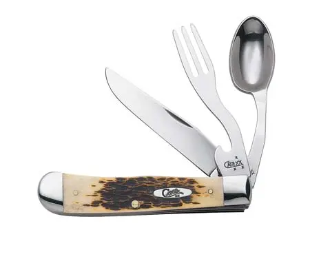 Hobo Amber Bone Handle Pocket Knife 1