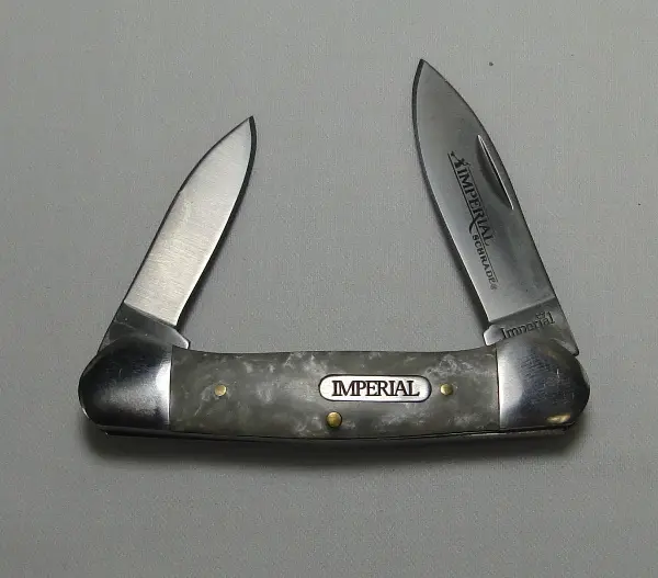Imperial Large Canoe Folding Knife – Cracked Ice Handle 1