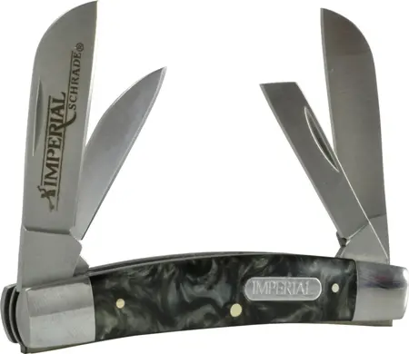 Imperial Schrade Black Swirl Congress Knife – Vintage-Inspired Pattern 1