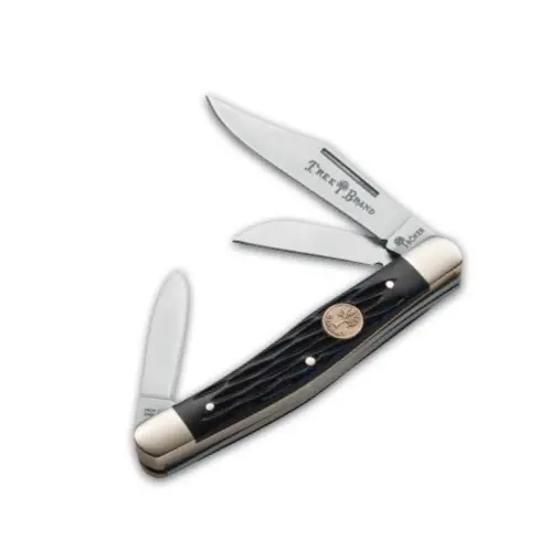 Jigged Black Bone Medium Stockman Pocket Knife 1