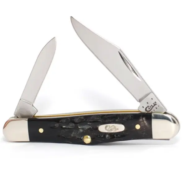 Jigged Buffalo Horn Half-Whittler Folding Knife 1