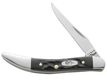 Jigged Synthetic Texas Toothpick Knife – Small Black Variant 1