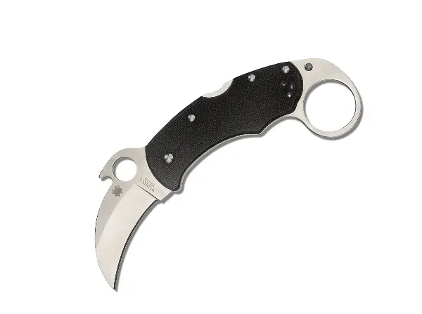 Karahawk G-10 Tactical Folder – Black Handle, Plain Edge Blade 1