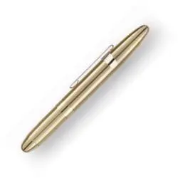 Lacquered Brass Bullet Pen With Pocket Clip 1