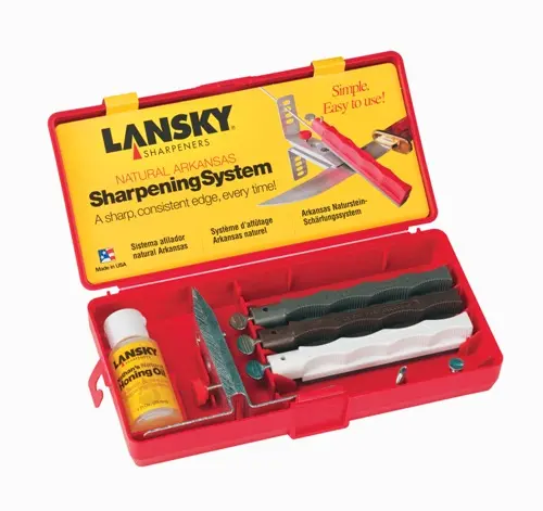 Lansky Natural Arkansas Whetstone Sharpening System 1