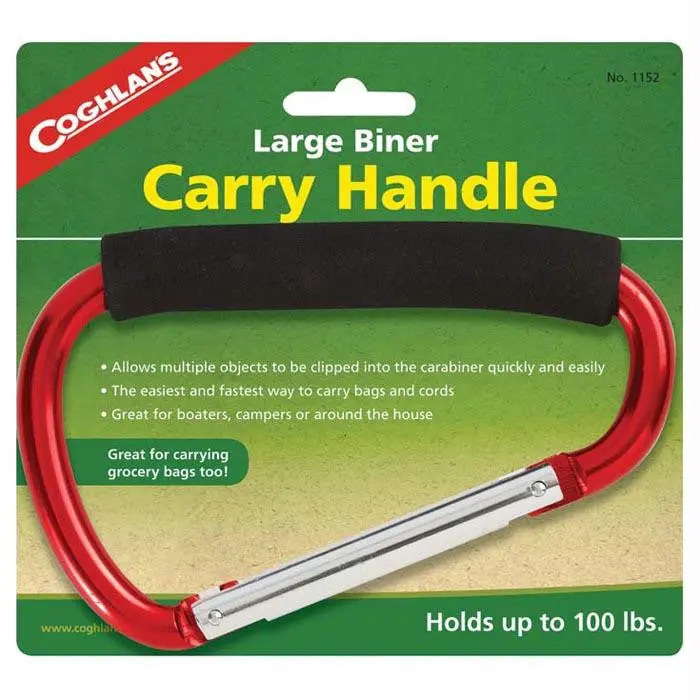 Large Carabiner Carry Handle – Heavy-Duty Aluminum Hook 1