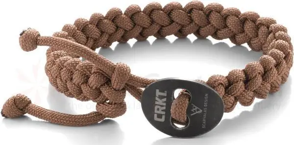 Large Tan Quick-Release Paracord Survival Bracelet 1